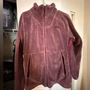 Mauve XL Northface fleece coat